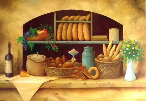 Baked Bread Painting